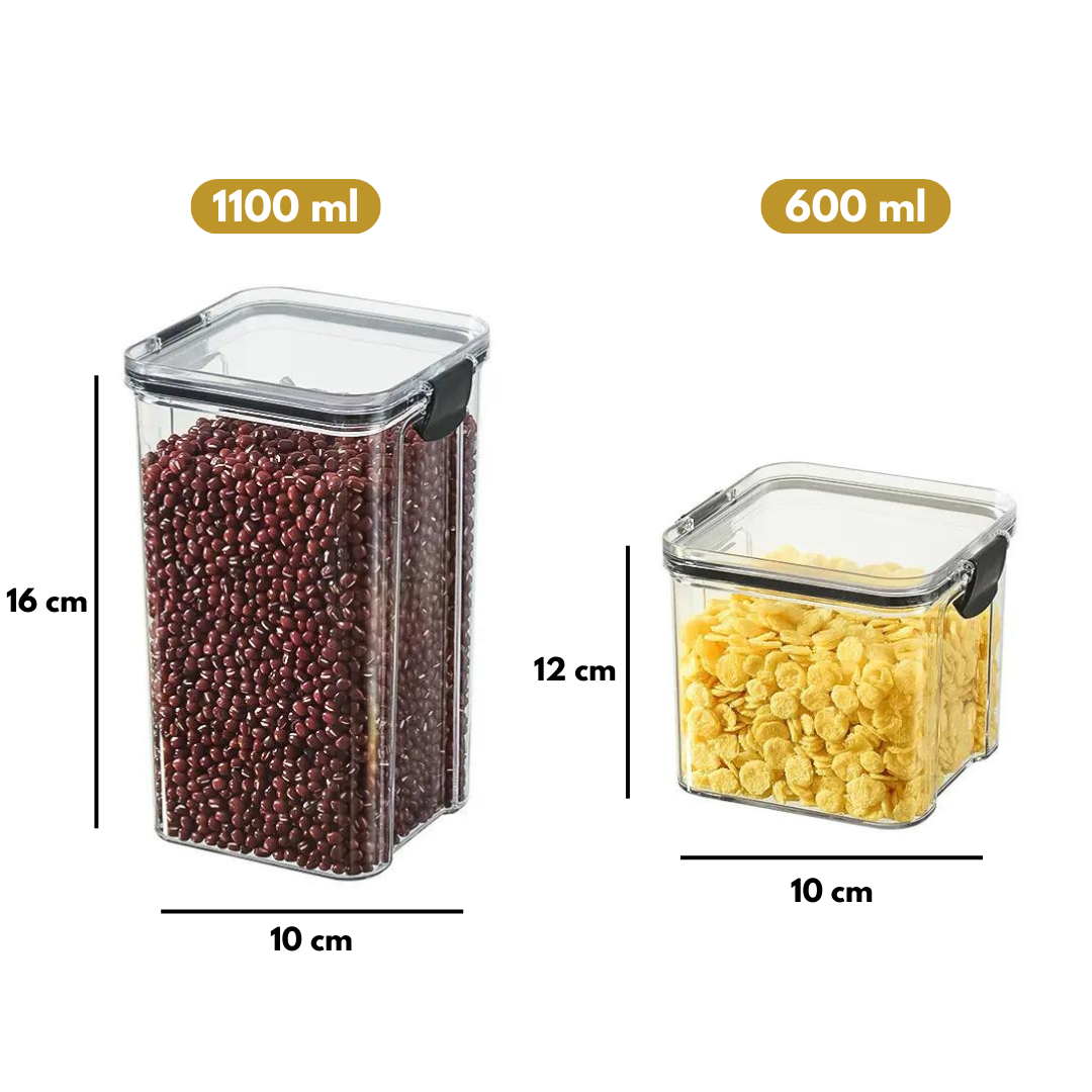 GlamLuxe Airtight Storage Container Set – Pack of 8 | Buy 4 Get 4 Free Offer