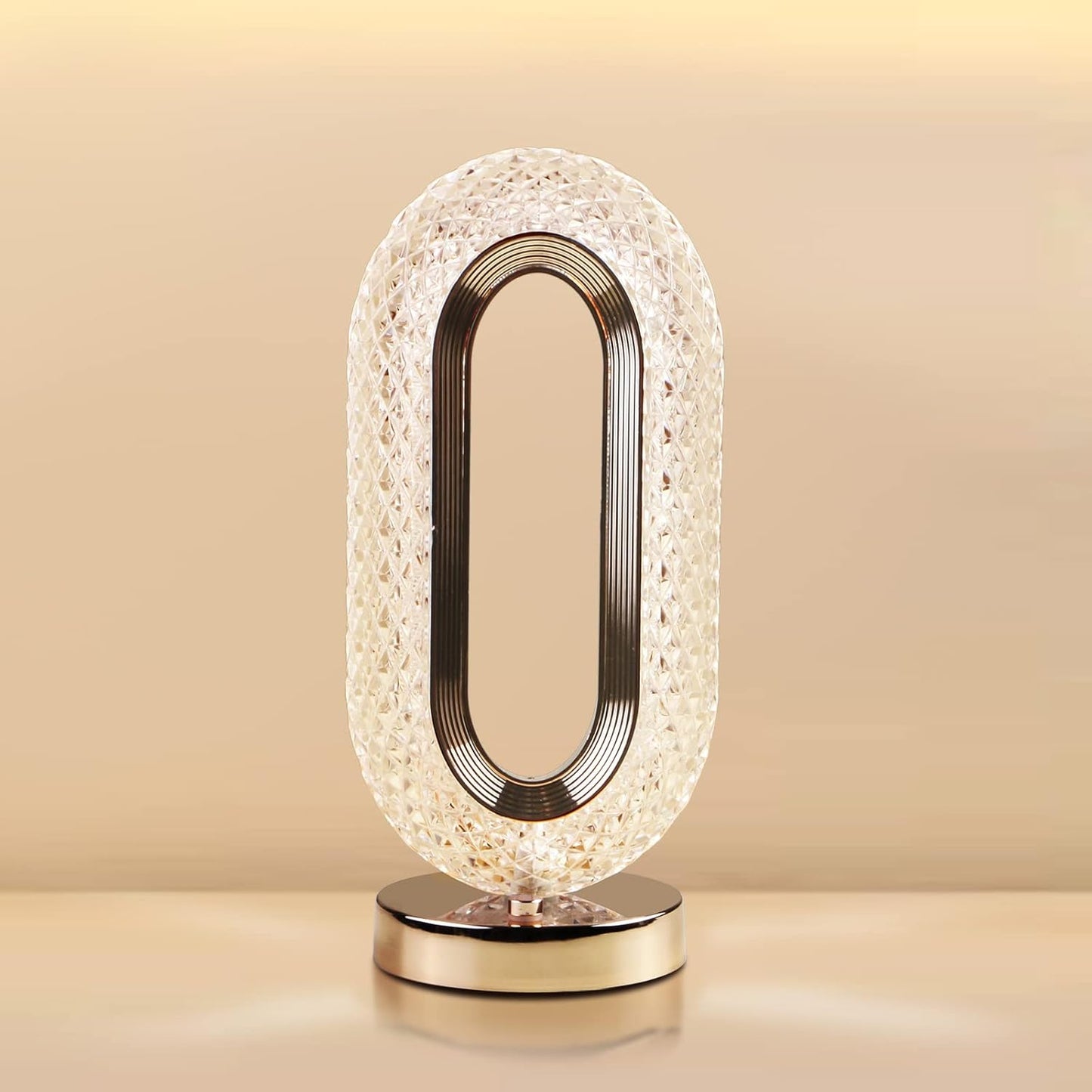 Touch Control Crystal Table Desk Lamp 3-way Dimmable Light