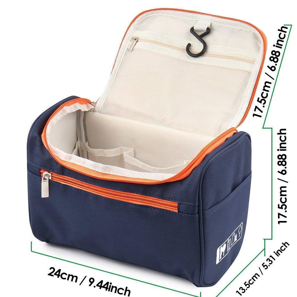 Cosmetic Makeup Organizer Toiletry Bag for Women & Men | Blue | Pack of 01