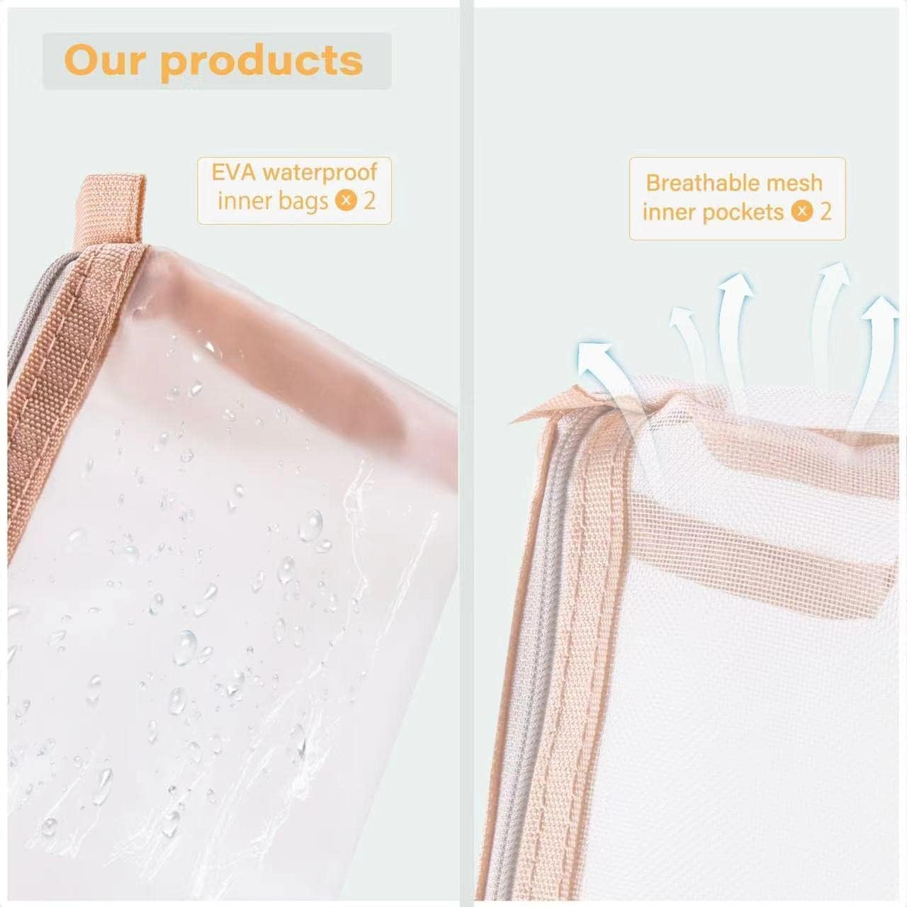4 In 1 Travel Toiletry Makeup Cosmetic Organizer Pouch Bag Travel Storage Organizer Bags
