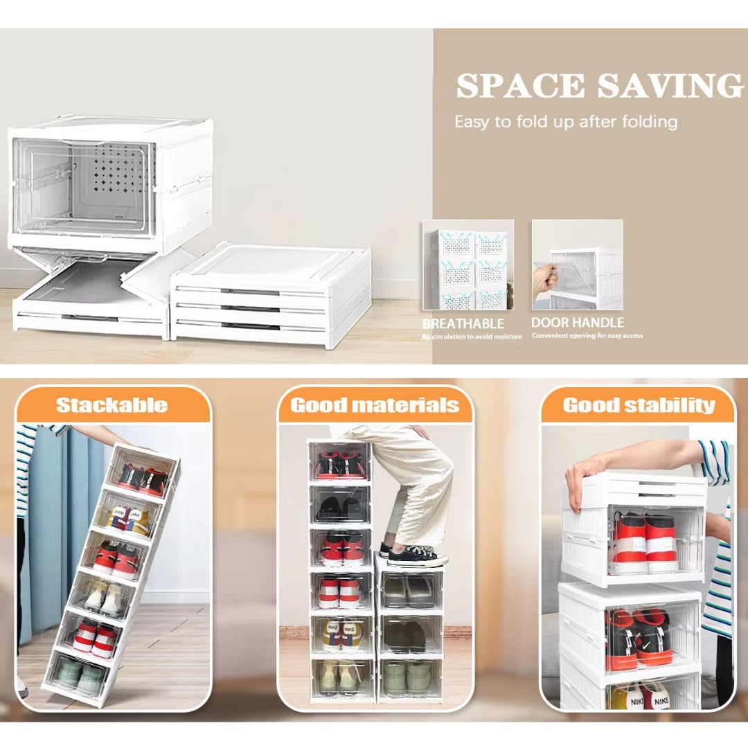 Foldable Shoe Organizer Storage Box