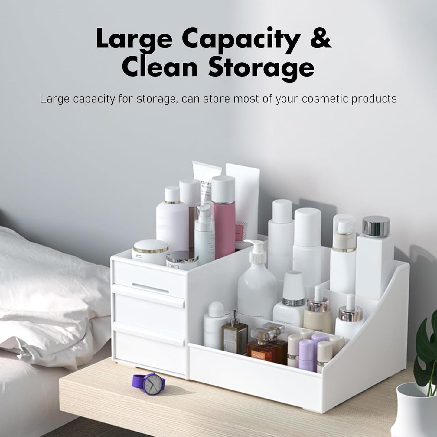 Cosmetic Organizer Box Drawers Storage Plastic Stationary Box | Make Up Organiser For Women