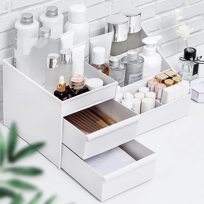 Cosmetic Organizer Box Drawers Storage Plastic Stationary Box | Make Up Organiser For Women