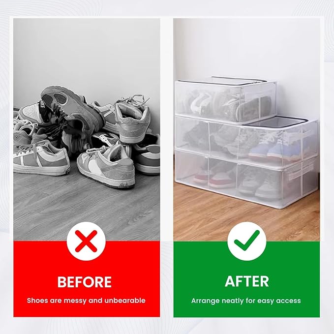 Pvc Shoe Storage Box,Waterproof & Foldable Shoe Storage Box