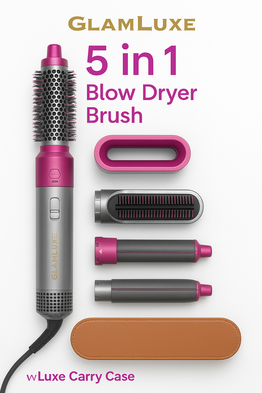 ✨ 5-in-1 Blow Dryer Brush by GlamLuxe™