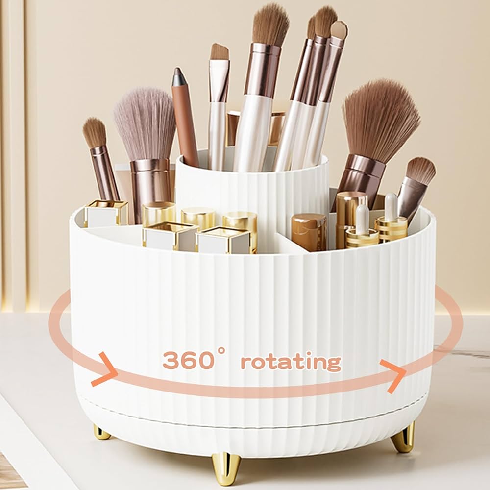 360 Degree Rotating Makeup Cosmetic Storage Organizer, Display Stand