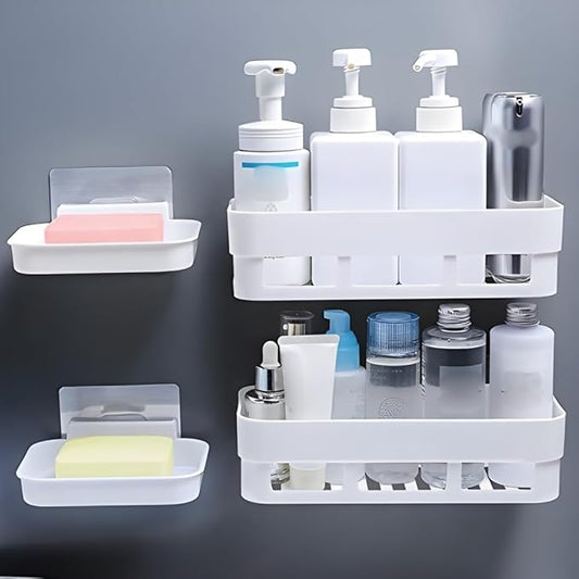 Self Adhesive Multipurpose Wall Mount Bathroom Shelf For Wall