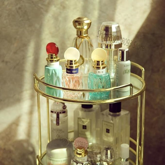 2 Tier Gold Metal Countertop Organizer