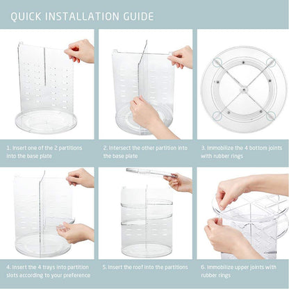 Cosmetic Makeup Organizer for Women, Bride & Girls - 360 Rotating Storage Organiser Box