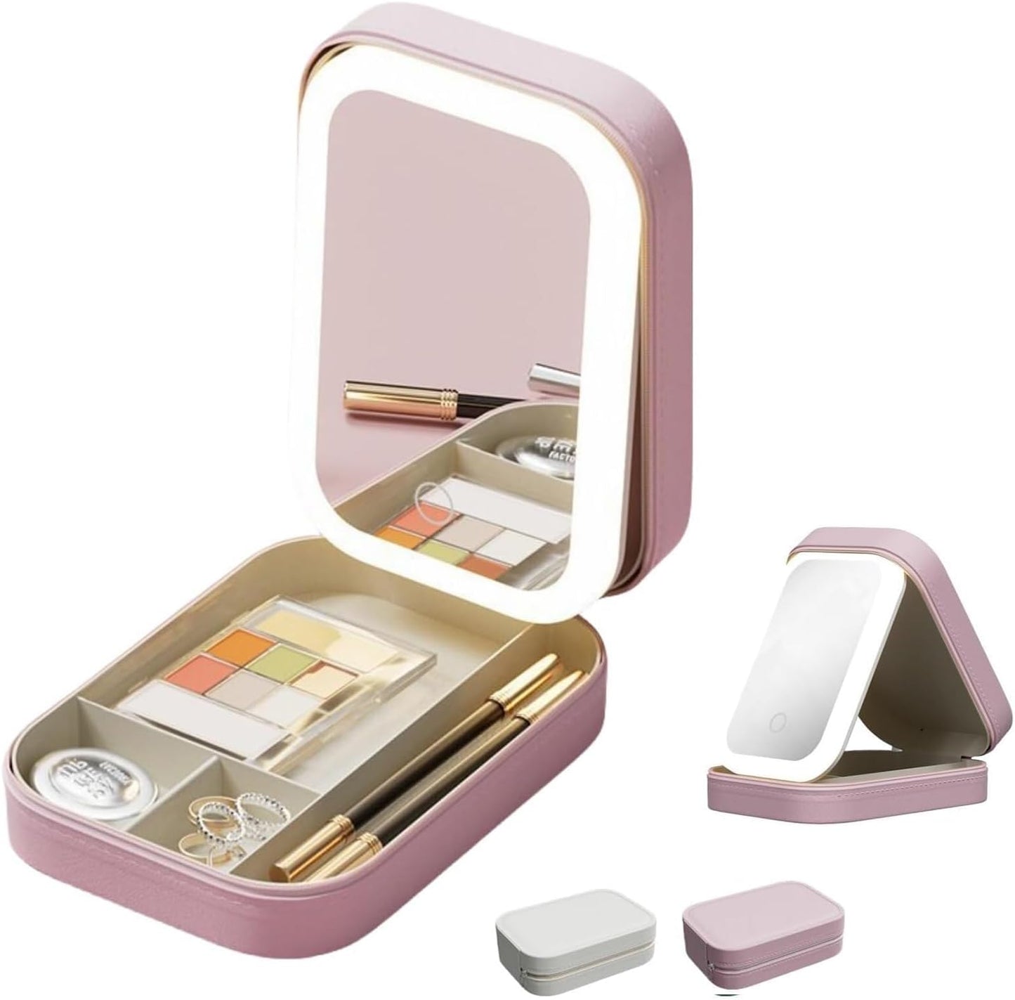 GlamLuxe LED Brightening Organizer Box