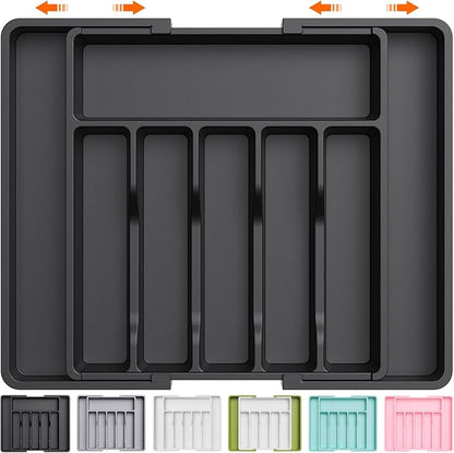 Large Silverware Drawer Organizer, Expandable Utensil Tray