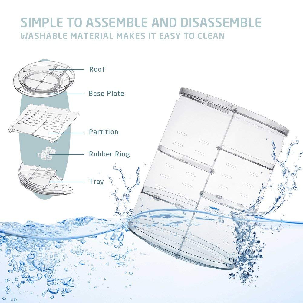 Cosmetic Makeup Organizer for Women, Bride & Girls - 360 Rotating Storage Organiser Box