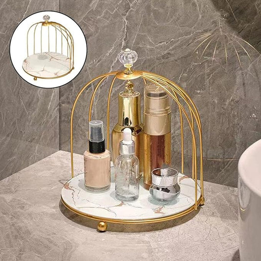 Iron Art Nordic Style Bird Cage Rack Lipstick Perfume