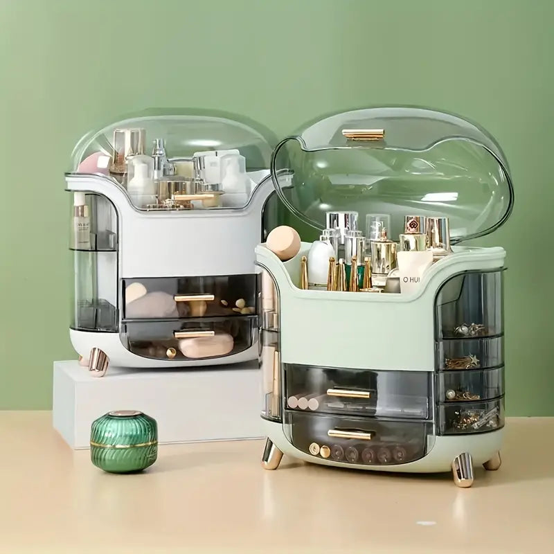 Professional Cosmetic Makeup Organizer Dust Water Proof Cosmetics Storage Box
