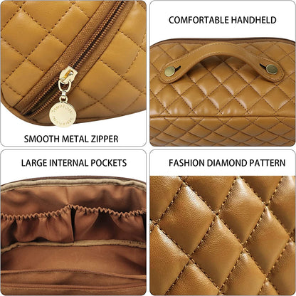 Travel Cosmetic Bag Women's Makeup Large Capacity Portable PU Leather Multifunctional Storage Organizer Bag