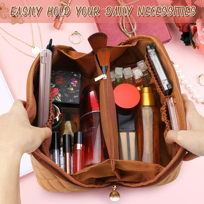 Travel Cosmetic Bag Women's Makeup Large Capacity Portable PU Leather Multifunctional Storage Organizer Bag