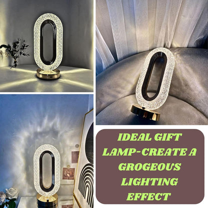 Touch Control Crystal Table Desk Lamp 3-way Dimmable Light