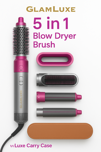 ✨ 5-in-1 Blow Dryer Brush by GlamLuxe™