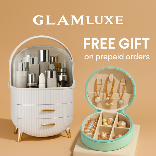 Luxury Makeup & Skincare Organiser ✨ Prepaid Special Offer – Get a FREE jewellery Organizer Worth ₹500! 💝