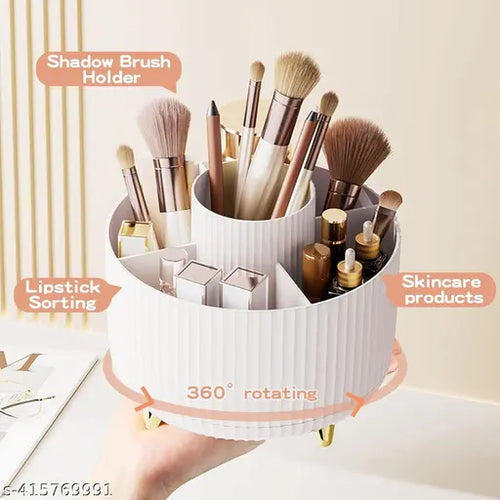 🎁 360 Degree Rotating Makeup Cosmetic Storage Organizer, Display Stand - White
