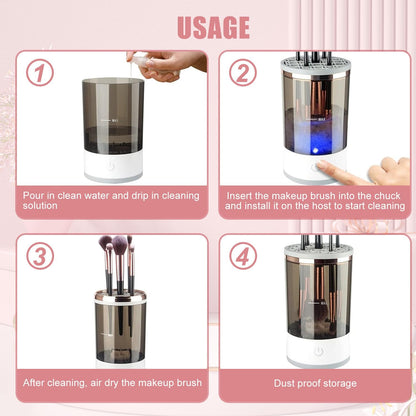 GlamLuxe Electric Makeup Brush Cleaner Machine