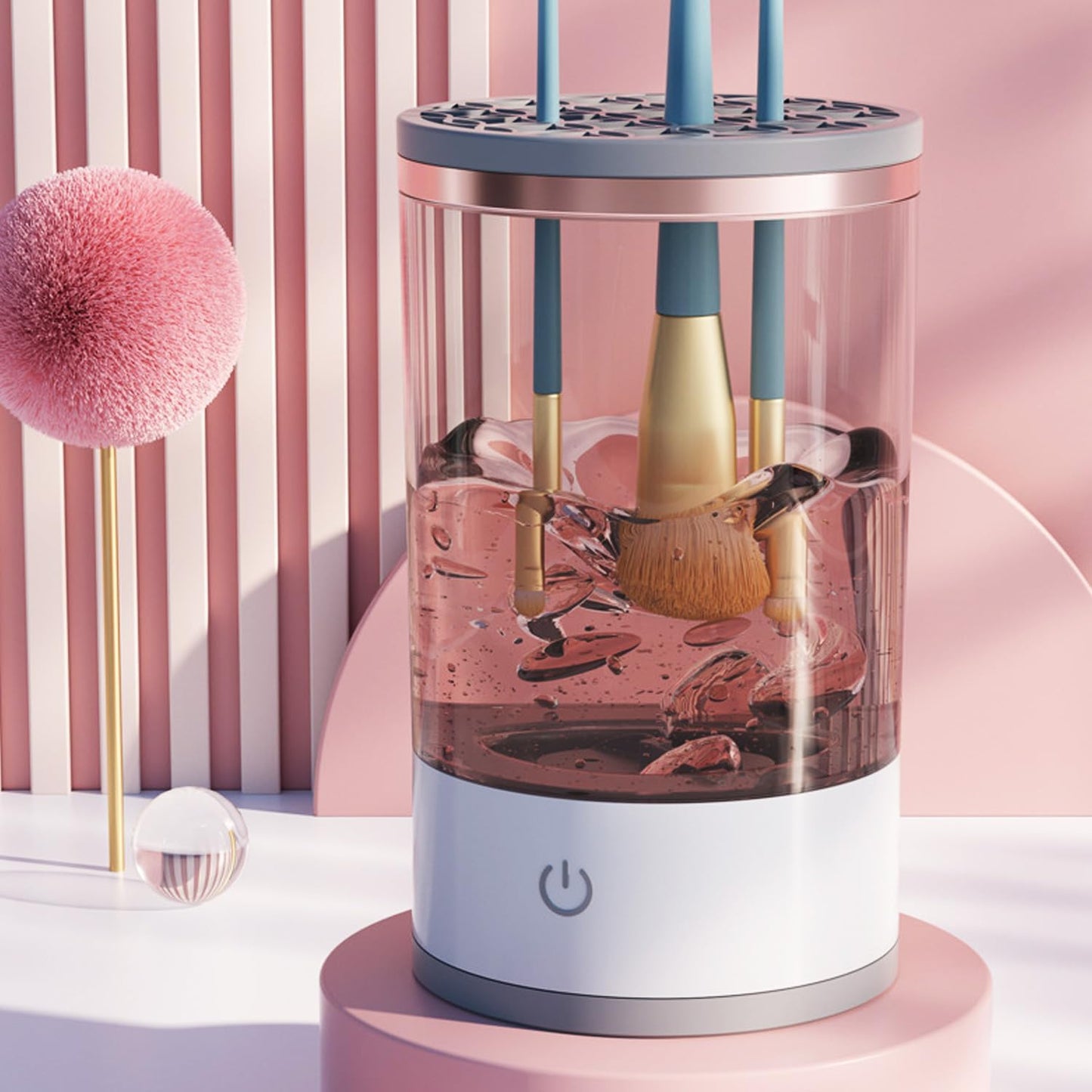 GlamLuxe Electric Makeup Brush Cleaner Machine